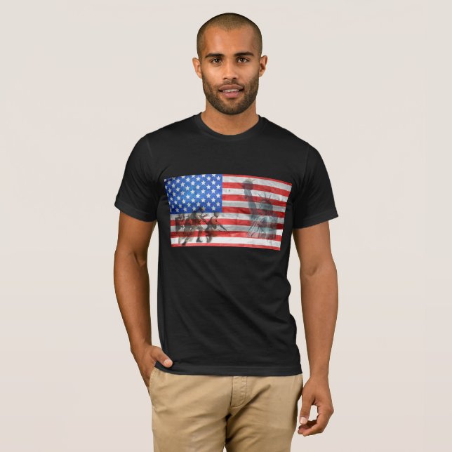 US American Flagga Shirt T (Hel framsida)