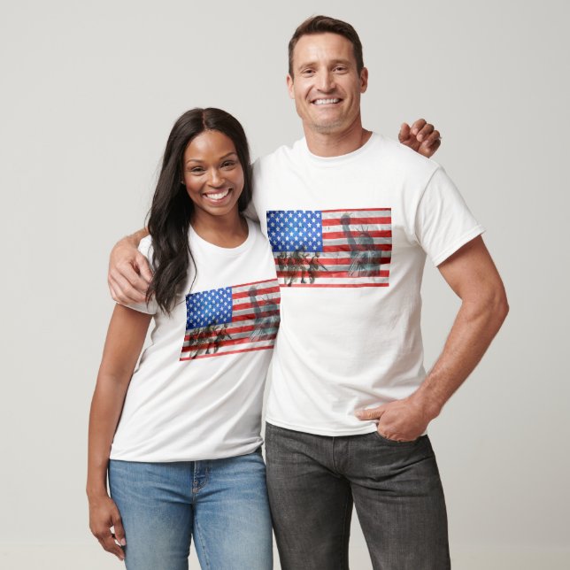 US American Flagga Shirt T Shirt (Unisex)