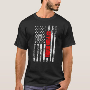 US American Flagga Sports Patriotic Clay Pigeon Sh T Shirt