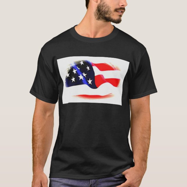 US American Flagga Tee Shirt (Framsida)