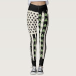 US American Flagga With Shamrocks for St Patricks Leggings<br><div class="desc">US American Flagga With Shamrocks for St patricks day</div>