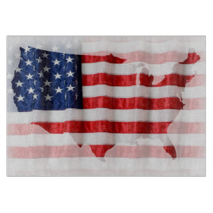 US-/Americanflaggaskärbräda