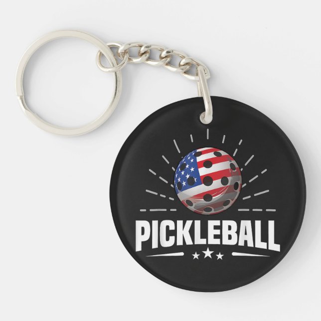 US-amerikansk flagg Pickleball-spelare (Framsidan)