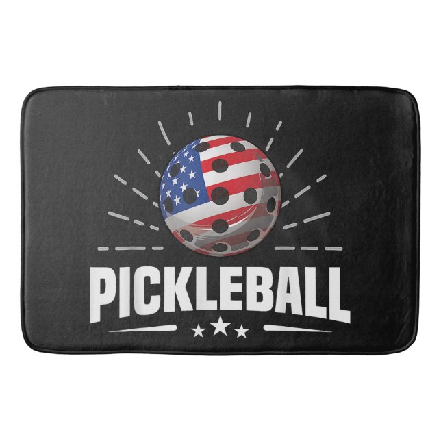 US-amerikansk flagg Pickleball-spelare Badrumsmatta (Framsidan)