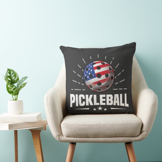 US-amerikansk flagg pickleball-spelare Kudde (Stol)