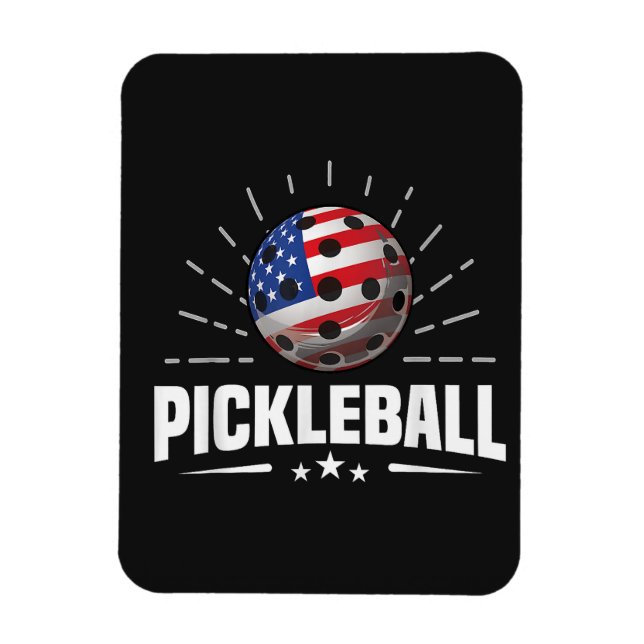 US-amerikansk flagg Pickleball-spelare Magnet (Vertikal)