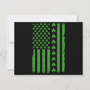 US Amerikansk flagg Shamrocks St Patricks dag Julkort