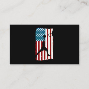 US amerikansk flagga basket patriotisk idrottsutöv Visitkort