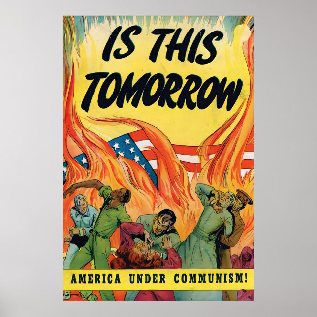 US Antikommunistisk propagandaposter Detta är Poster (Framsidan)