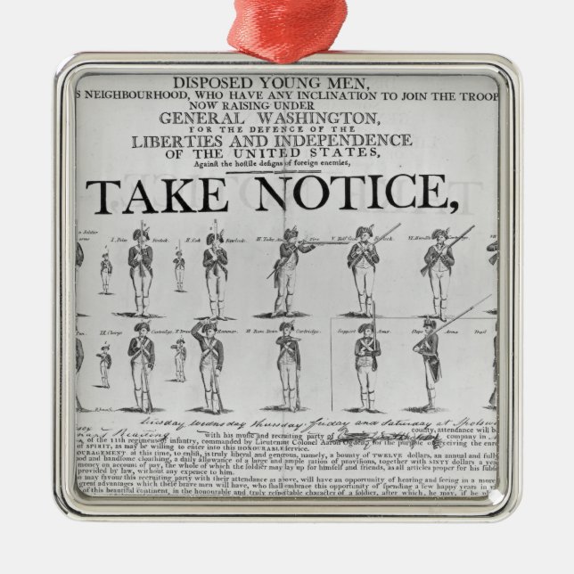 Us-armén som rekryterar den olika visningen, julgransprydnad metall (Framsidan)