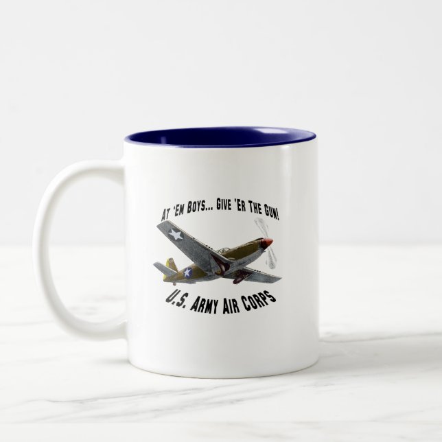 US Army Air Corps Två-Tonad Mugg (Vänster)