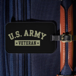 US Army-veteran Amerikanska flaggan Veterans Ameri Bagagebricka