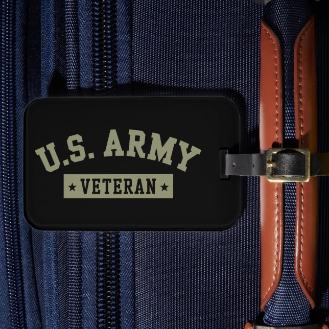 US Army-veteran Amerikanska flaggan Veterans Ameri Bagagebricka (Framsida Insitu 4)