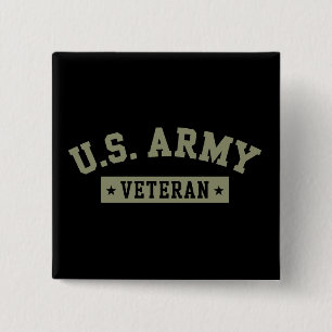 US Army-veteran Veteraner Amerika Amerikansk flagg Knapp