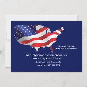 US av Amerika den patriotiska inbjudan