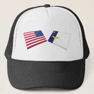 Us- & Azores flaggor Keps