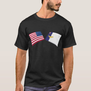 Us- & Azores flaggor T Shirt