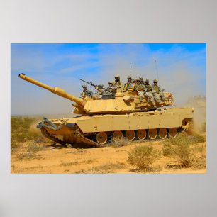 US BATTLE TANK - M1 ABRAMS POSTER