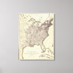 Us-befolkning 1850 canvastryck