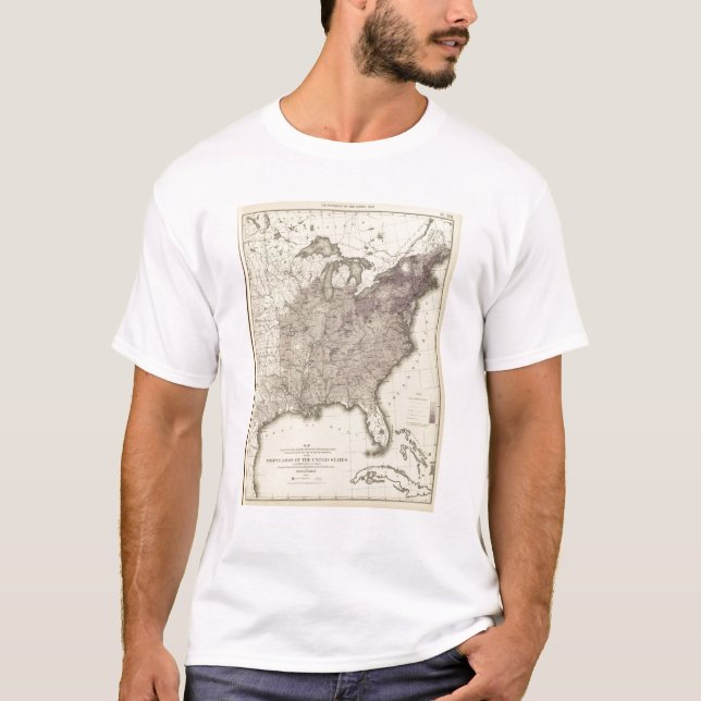 Us-befolkning 1850 t-shirt (Framsida)