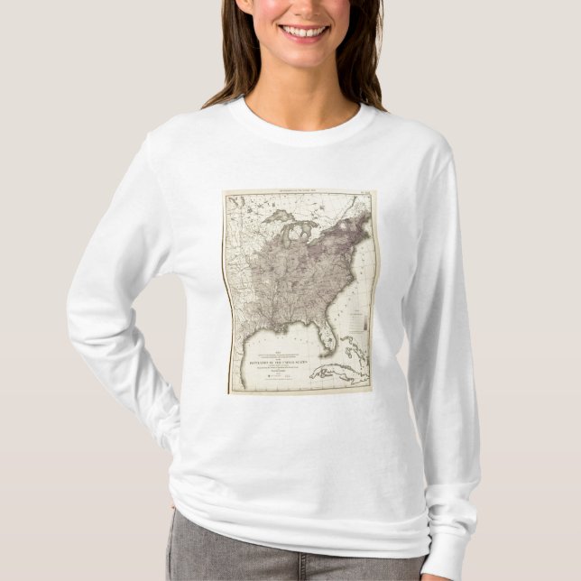Us-befolkning 1850 tee shirt (Framsida)