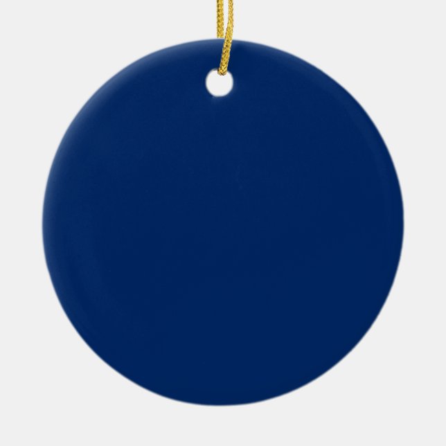 US Blå Julgransprydnad Keramik (Framsidan)