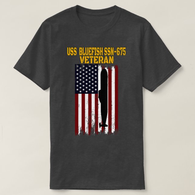 US Bluefish SSN675 Submarine Veterans Day Far T Shirt (Design framsida)
