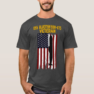 US Bluefish SSN675 Submarine Veterans Day Far T Shirt