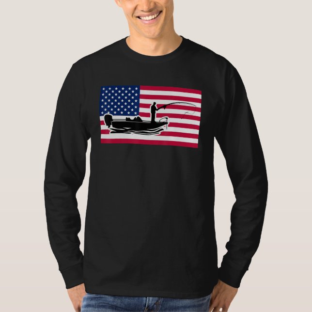 US Boat Fishing T Shirt (Framsida)