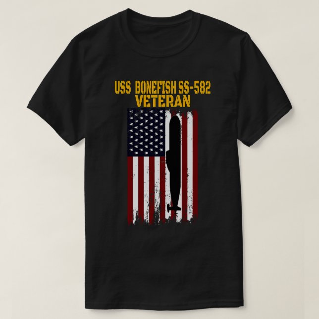 US Bonefish SS582 Submarine Veterans Day Far T Shirt (Design framsida)