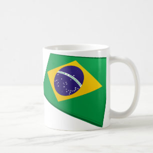 Us- & Brasilien flaggor Kaffemugg