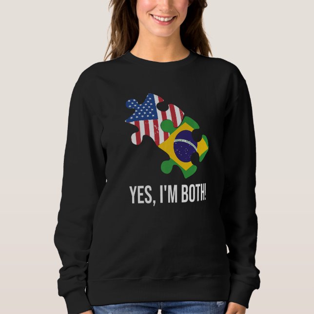 US Brazilian Dual Citizenship Premium T Shirt (Framsida)