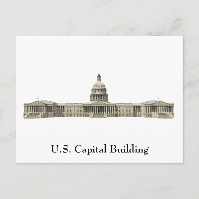 US Capital Byggnad: Washington DC Vykort (Framsida)