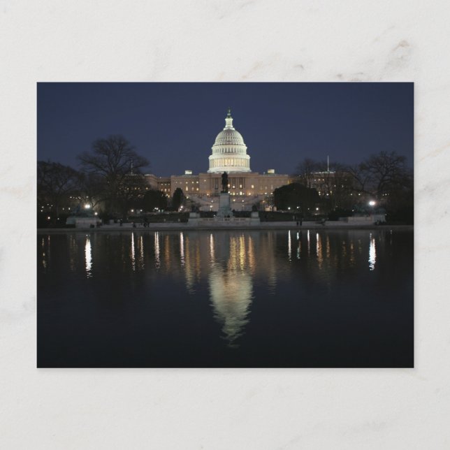 US Capitol Building Natt Vykort (Framsida)