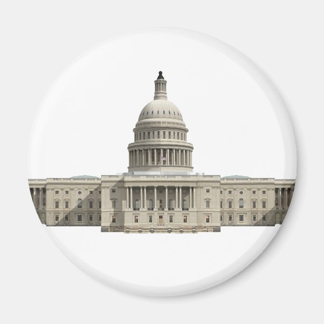 US Capitol-byggnaden: Washington DC Magnet (Framsidan)