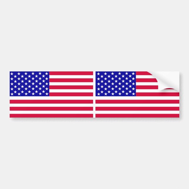 US CAR FLAG, Sticker Bildekal (Framsidan)
