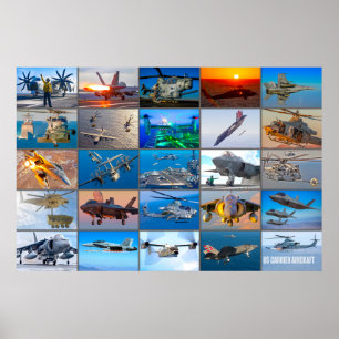 US CARRIER AIRCRAFT ’MONTAGE’ POSTER