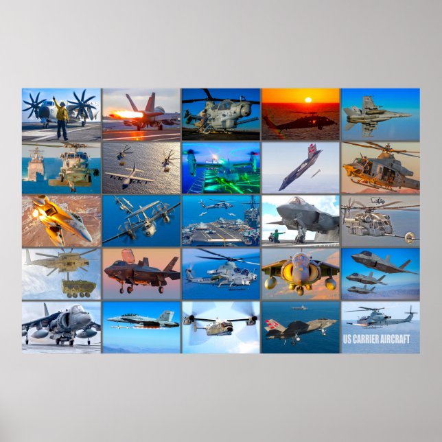 US CARRIER AIRCRAFT ’MONTAGE’ POSTER (Framsidan)