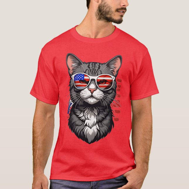 US Cat retro T Shirt (Framsida)