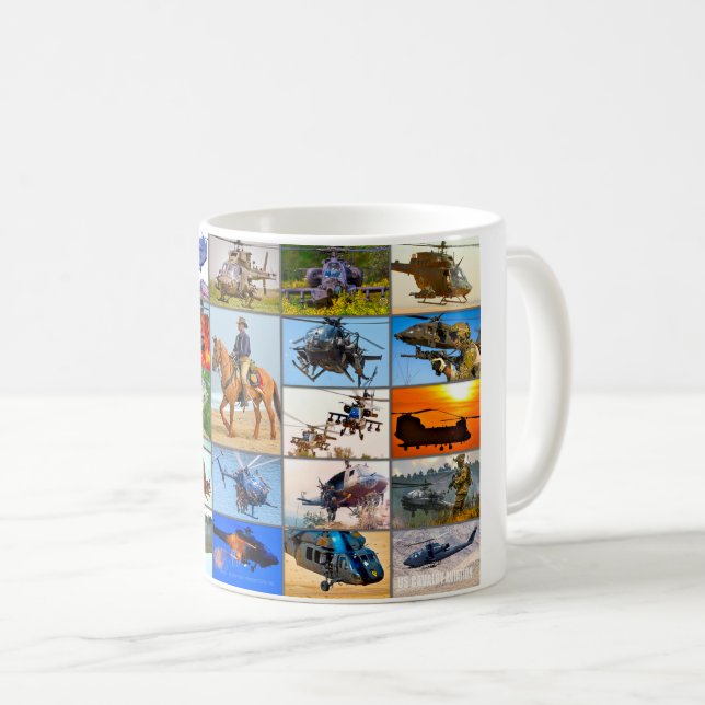 US CAVALRY AVIATION "MONTAGE" KAFFEMUGG (Framsida höger)