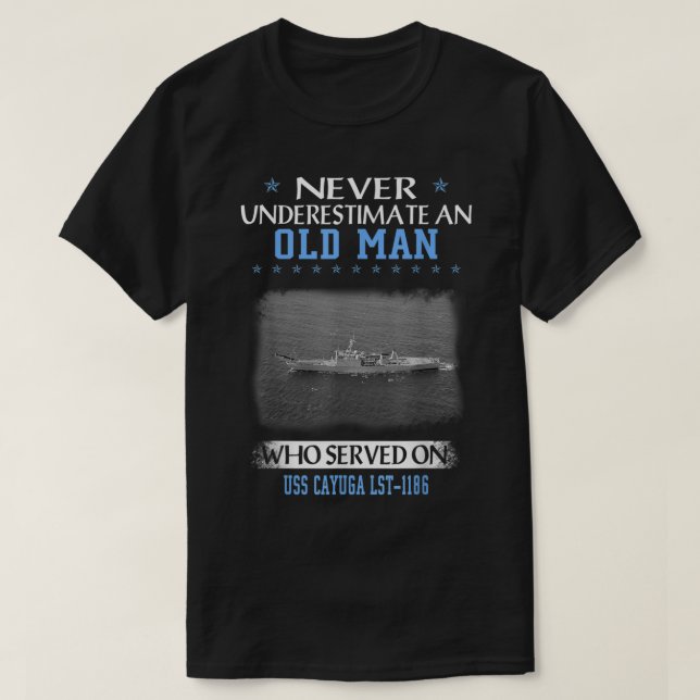 US Cayuga LST1186 Veterans Day Far T Shirt (Design framsida)