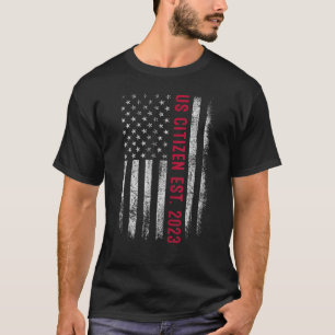 US Citizen Est. 2023 USA Medborgarskapsgåva amerik T Shirt