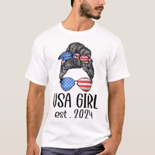 US Citizen Est 2024 Nytt medborgarskap Amerika USA T Shirt