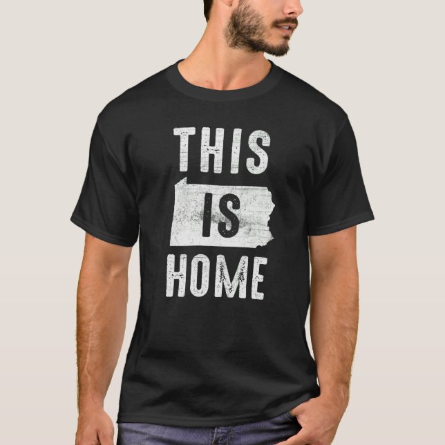 US Citizen Proud America Statlig flagga denna Home T Shirt (Framsida)