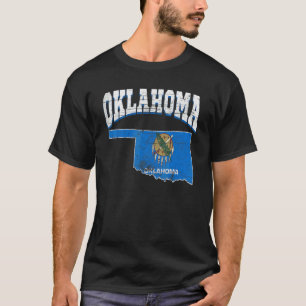 US Citizen Proud America Statlig flagga Land Karta T Shirt