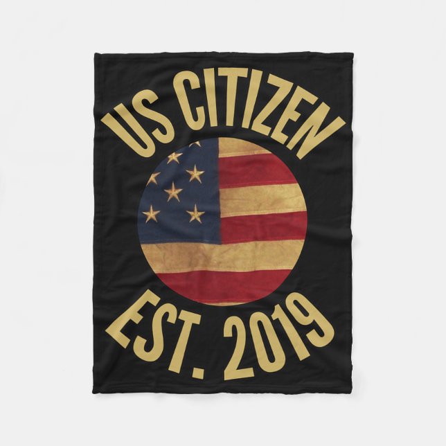 Us Citizenship 2019 Gif American Flag Usa  Fleecefilt (Framsidan)