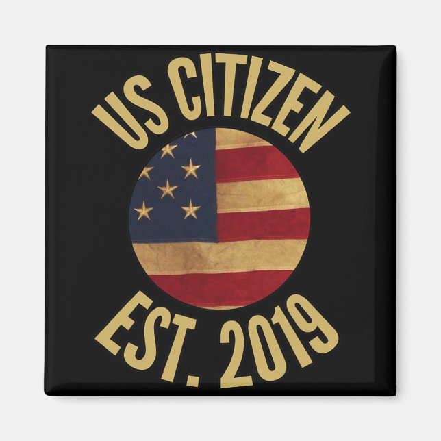 Us Citizenship 2019 Gif American Flag Usa  Magnet (Framsidan)