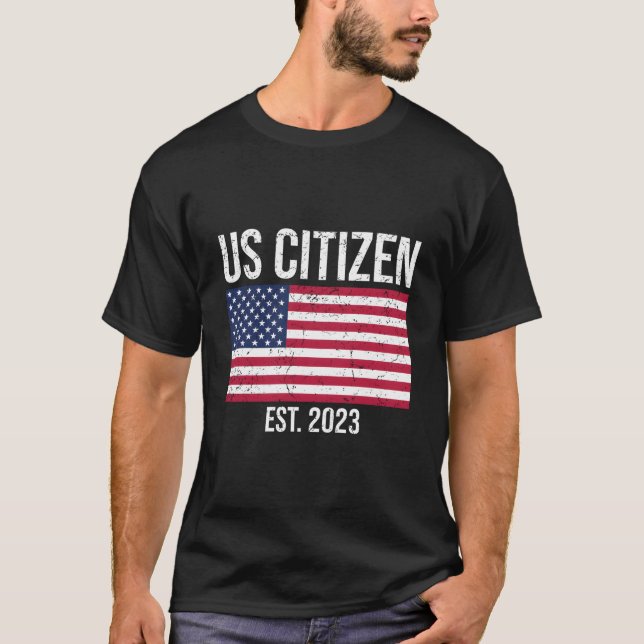 Us Citizenship Decoration American New Usa Citizen T Shirt (Framsida)
