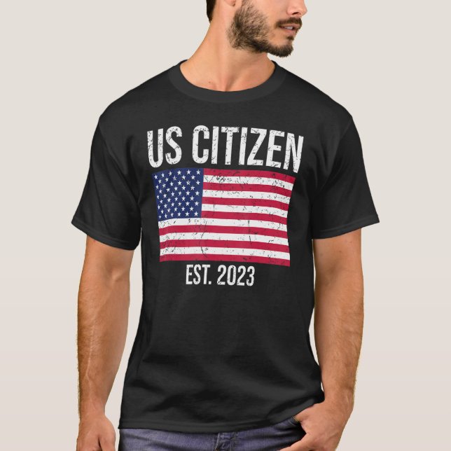 US Citizenship Decoration American New USA Citizen T Shirt (Framsida)