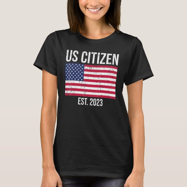 US Citizenship Decoration American New USA Citizen T Shirt (Framsida)